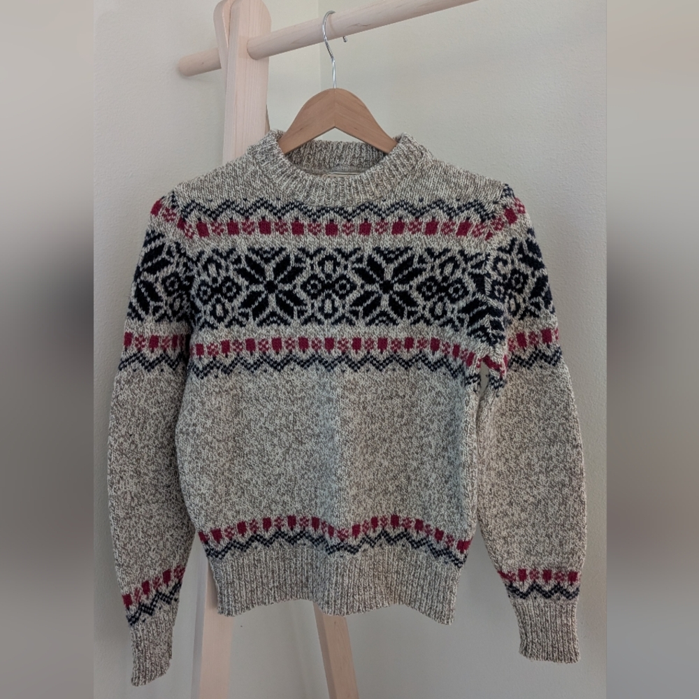 SOLD✨ Vintage L.L. Bean Nordic Patterned Sweater, Sz M - Picture 2 of 7